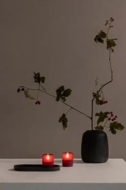 Online Uyuni Lighting Glaslys LED 2 stk. ?6xH7 cm, Wine Red