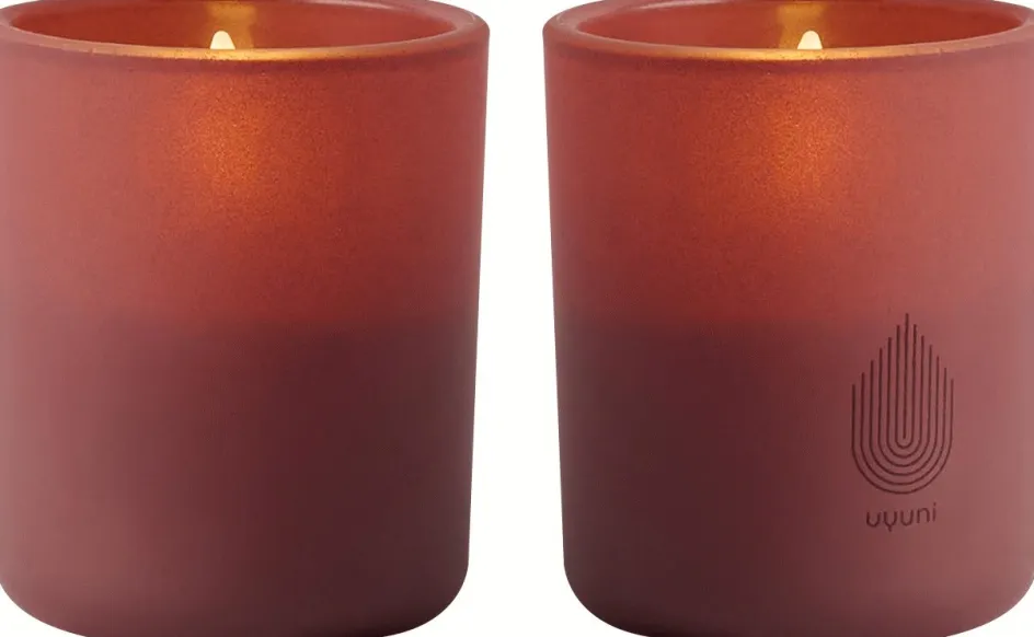 Online Uyuni Lighting Glaslys LED 2 stk. ?6xH7 cm, Wine Red