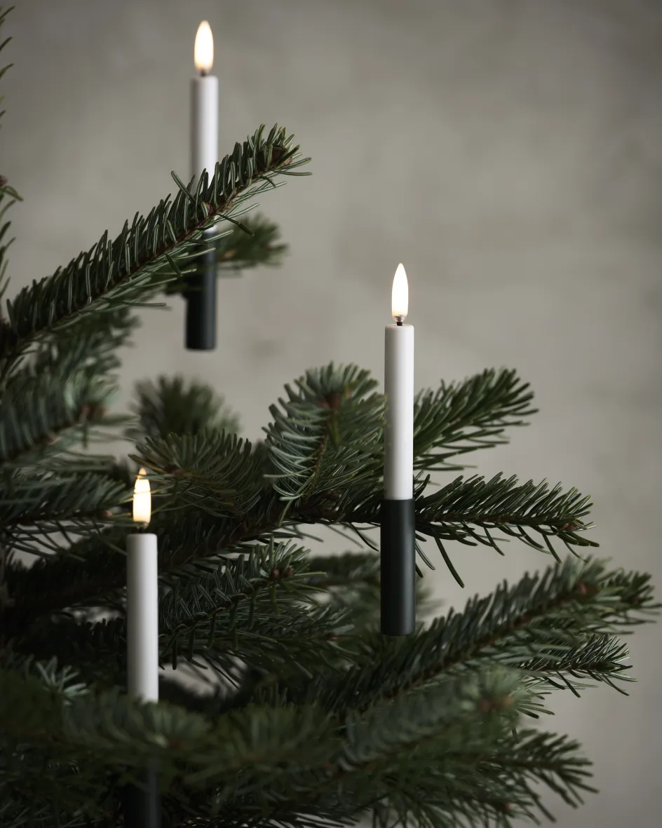 Discount Uyuni Lighting Juletræslys LED 2 stk. Ø1,3xH13,8 cm, Hvid Plastik