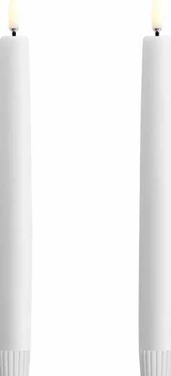 Outlet Uyuni Lighting Kronelys LED Soft-fit 2 stk. ?2,3xH20 cm, Nordic White