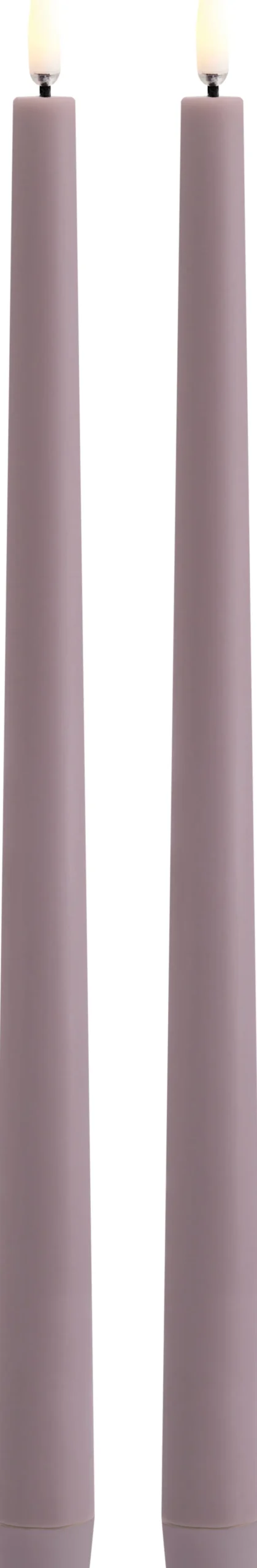 Uyuni Lighting Kronelys LED 2 stk. Ø2,3xH32 cm, Light Lavender