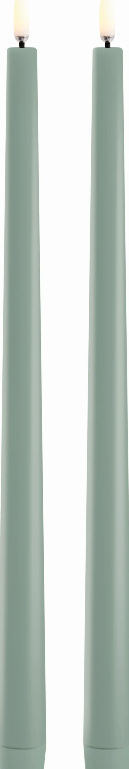 Uyuni Lighting Kronelys LED 2 stk. Ø2,3xH32 cm, Dusty Green