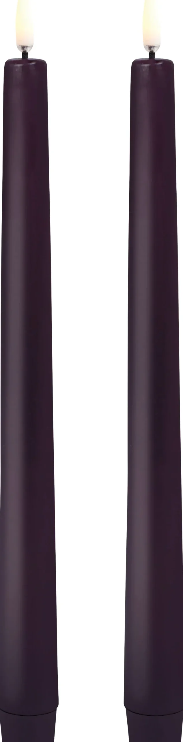 Outlet Uyuni Lighting Kronelys LED 2 stk. Ø2,3xH25 cm, Plum