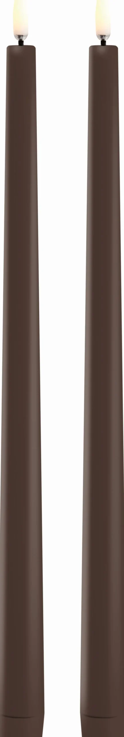 Best Uyuni Lighting Kronelys LED 2 stk. Ø2,3xH32 cm, Brun