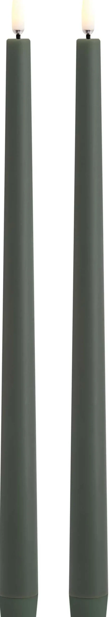 Clearance Uyuni Lighting Kronelys LED 2 stk. Ø2,3xH32 cm, Olive Green