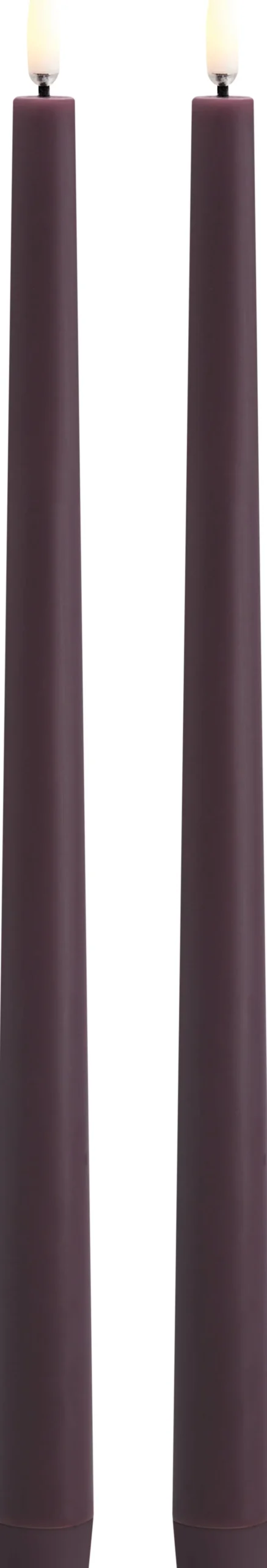 New Uyuni Lighting Kronelys LED 2 stk. Ø2,3xH32 cm, Plum