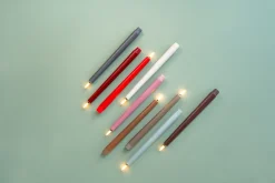Discount Uyuni Lighting Mini Kertelys LED 2 stk. Ø1,3xH13,8 cm, Rød