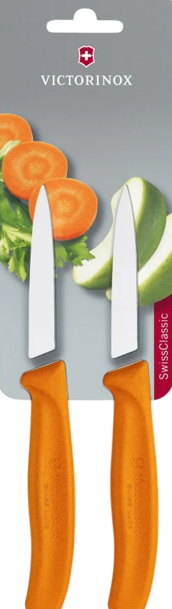 Discount Victorinox Swiss Classic Grøntsagskniv 2 stk. 8 cm, Orange