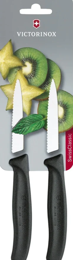 Sale Swiss Classic Grøntsagskniv Takket 2 stk. 8 cm, Urteknive Og Grøntsagsknive