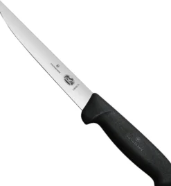 Clearance Victorinox Udbener Kniv Lige Bred Klinge 15 cm, Sort Fibrox