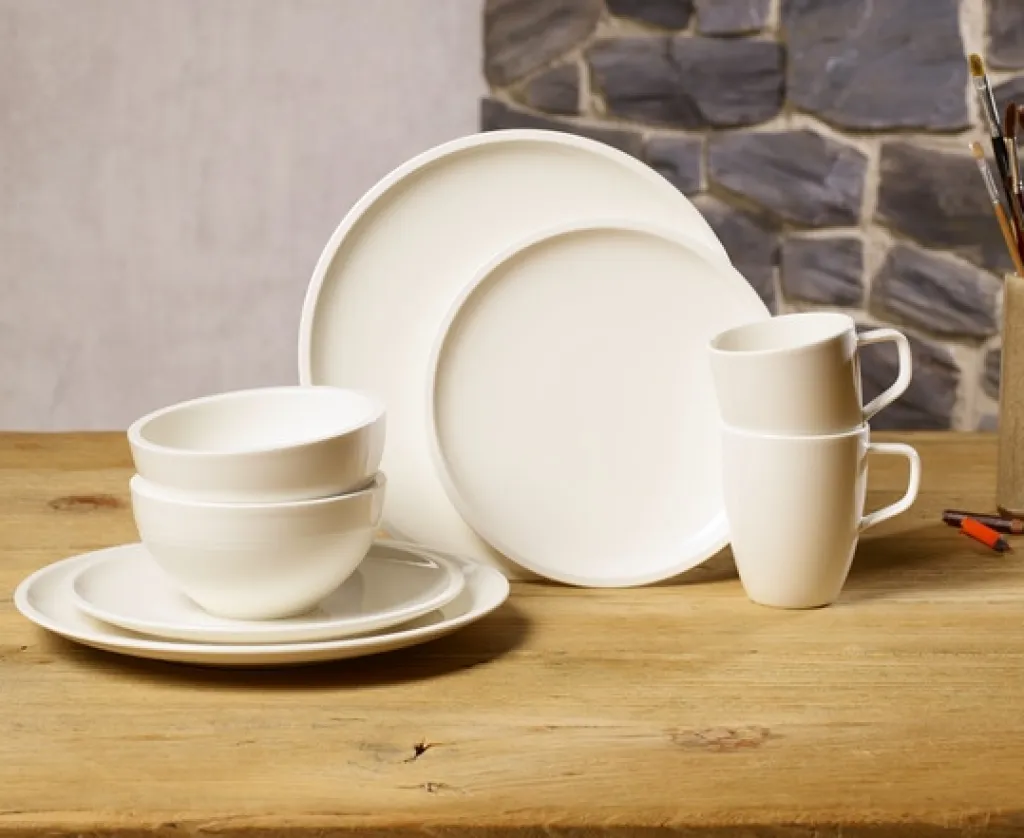 Villeroy & Boch Tallerkensæt > Artesano Original Morgenmadssæt 8 Dele, Hvid