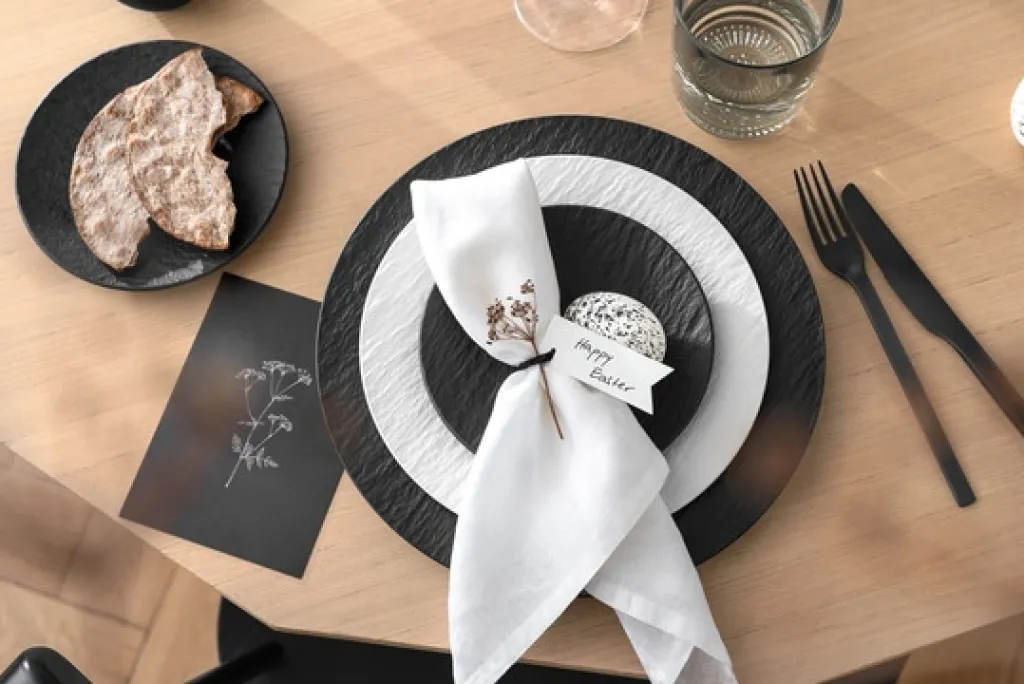 Villeroy & Boch Frokosttallerkener > Manufacture Rock Tallerken , Sort