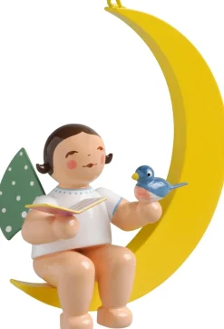 Wendt & Kühn Træfigurer Og Figurer > Engel På Måne ,