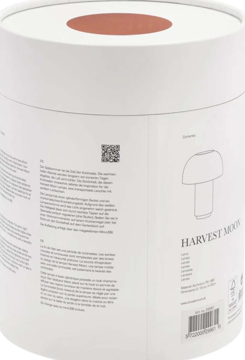 Zone Denmark Lamper Til Soveværelset|Bordlamper > Harvest Moon Trådløs Bordlampe H22 cm,