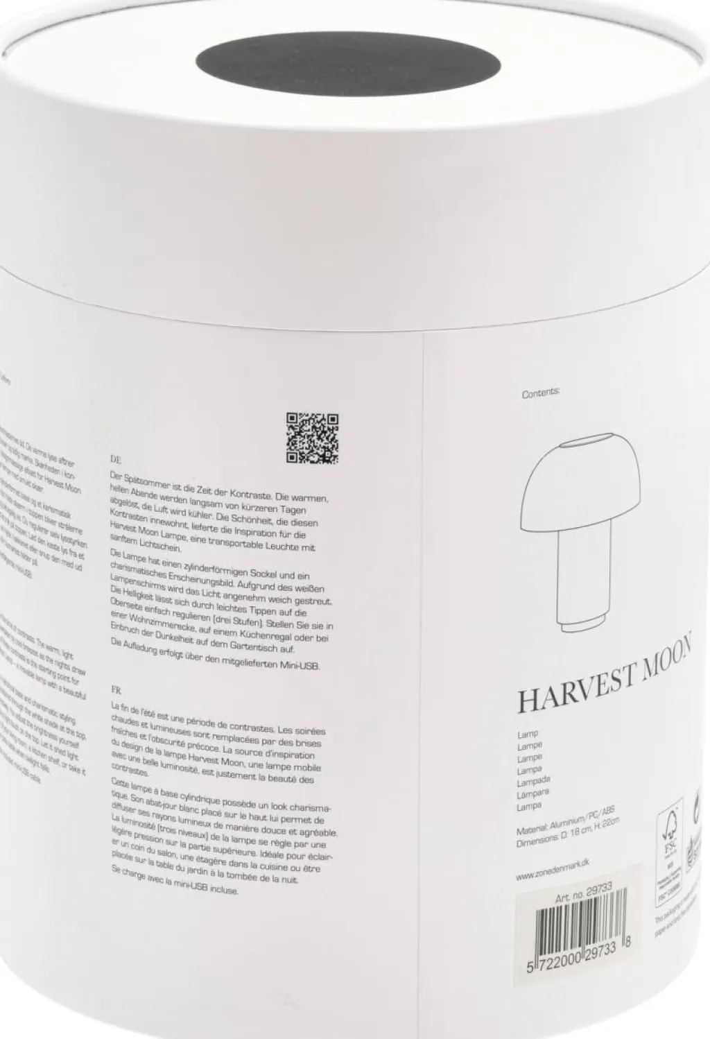 Zone Denmark Lamper Til Soveværelset|Bordlamper > Harvest Moon Trådløs Bordlampe H22 cm,