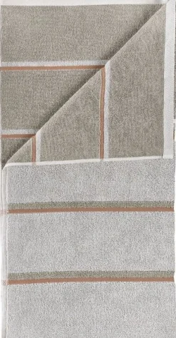 Zone Denmark Sauna Håndklæde 50x100 cm, Soft Grey/Eucalyptus/Terracotta