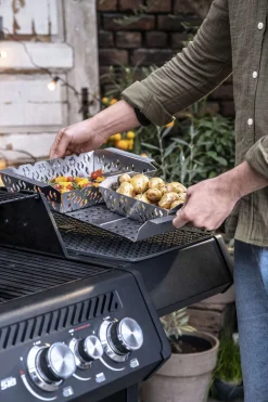 Sale BBQ+ Grillkurvesæt 2 stk, Stål Uderum
