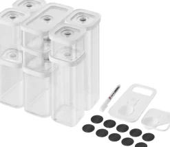 Outlet Zwilling Fresh & Save CUBE Opbevaringssæt L 12 Dele, Transparent/Hvid