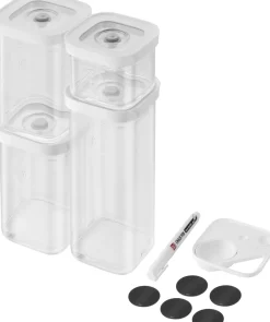 Zwilling Vakuumpakkere Og Tilbehør > Fresh & Save CUBE Opbevaringssæt S 6 Dele, Transparent/Hvid