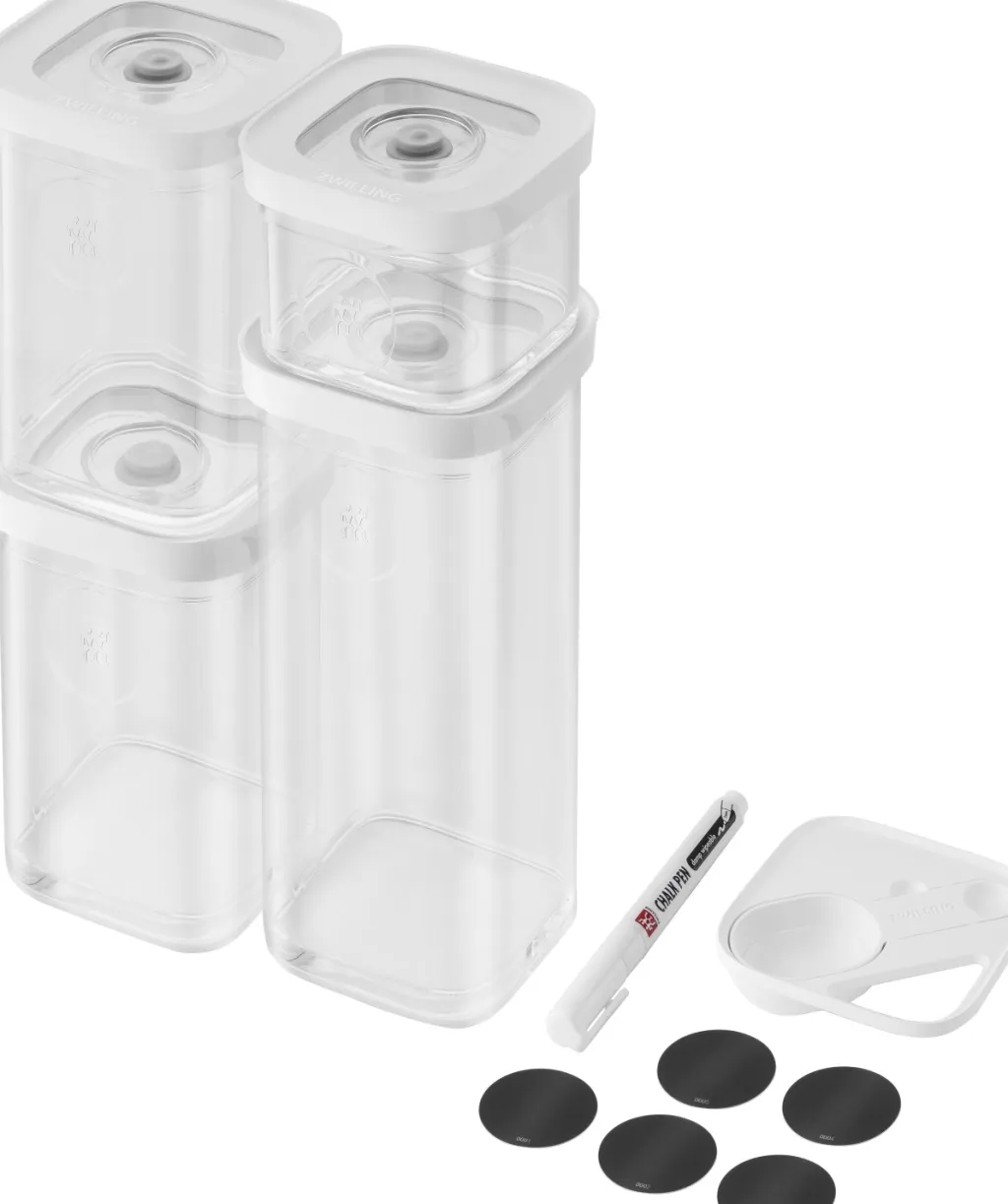 Zwilling Vakuumpakkere Og Tilbehør > Fresh & Save CUBE Opbevaringssæt S 6 Dele, Transparent/Hvid