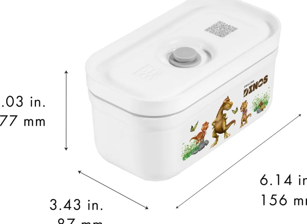 Børn Zwilling Madkasser Til Børn|Vakuumpakkere Og Tilbehør > Fresh & Save DINO Vakuummadkasse S/500 ml, Hvid