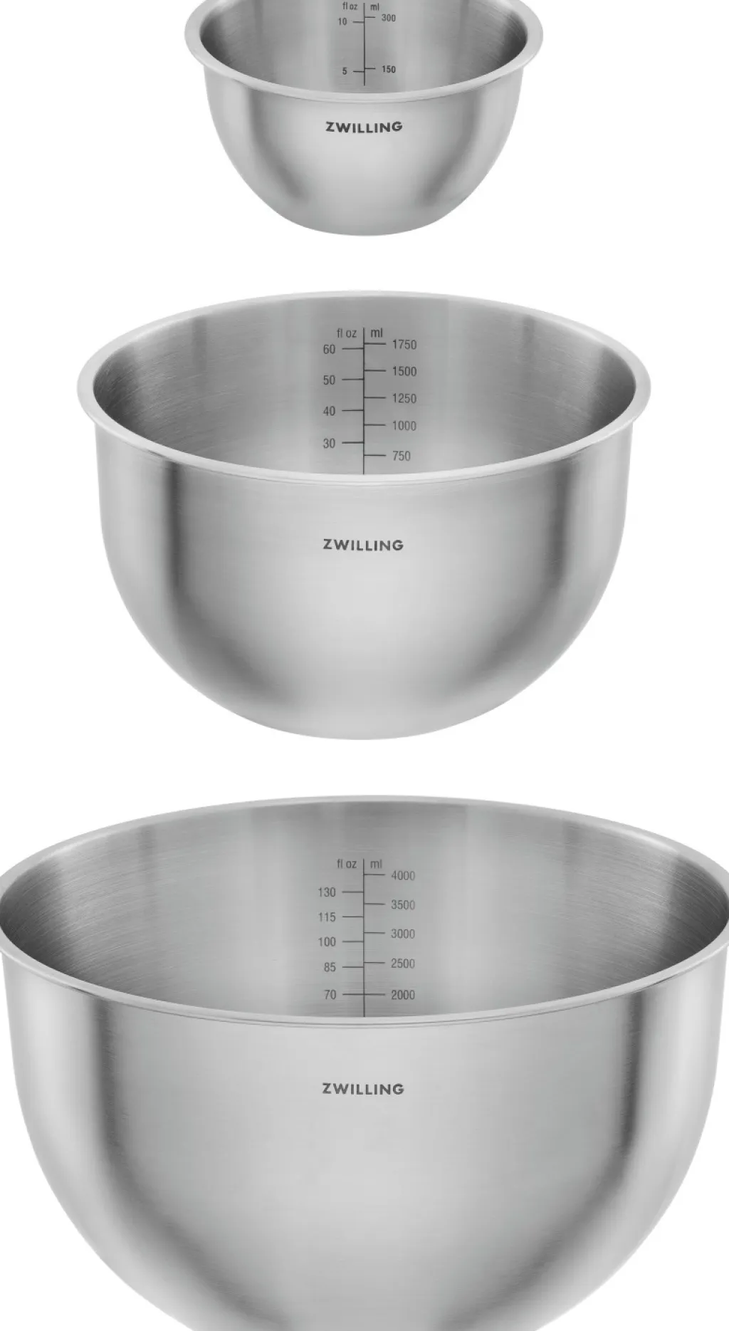 Zwilling Vakuumpakkere Og Tilbehør > Fresh & Save Skålesæt 3 Dele, Rustfrit Stål
