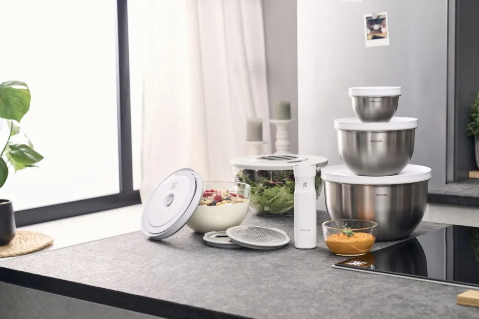Zwilling Fresh & Save Vakuum Skålesæt m. Låg 3 stk, Rustfrit Stål