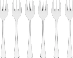 Clearance Jessica Dessertgaffelsæt 6 Dele, Blankt Stål Kagegafler