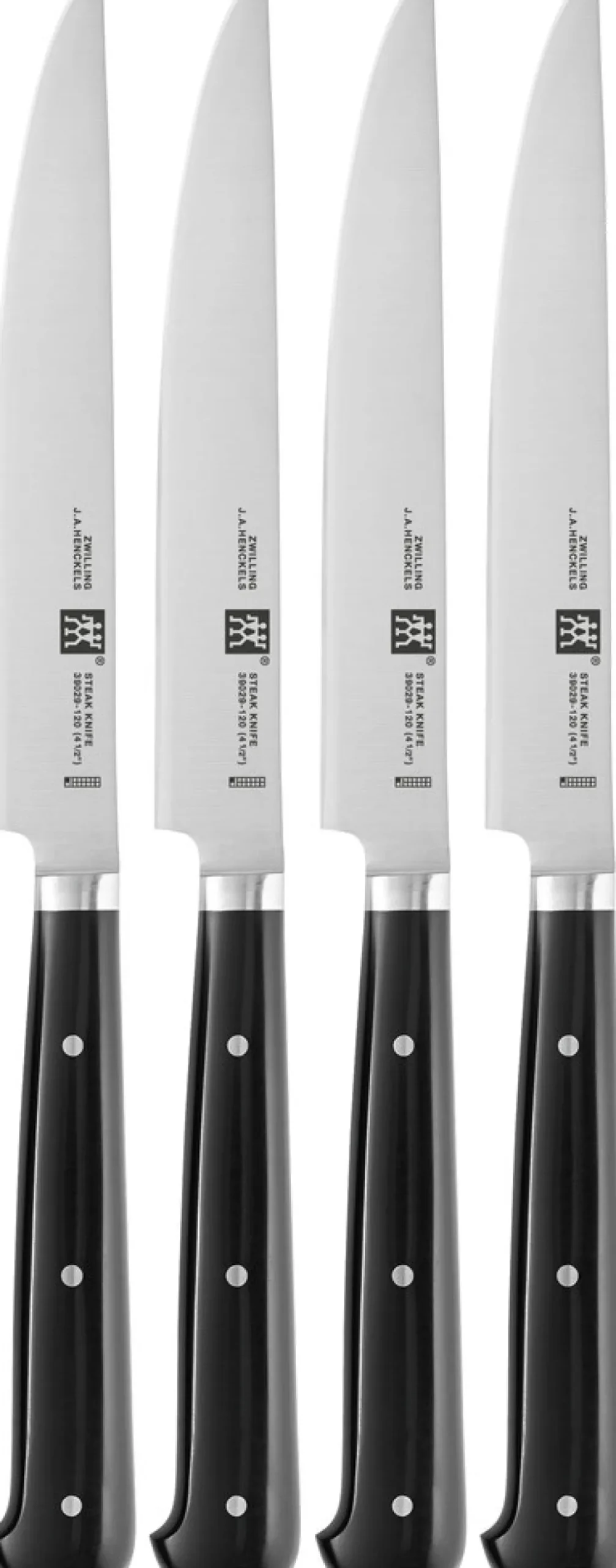 Hot Steak-Sets Steakknive 4 Dele, Sort Steakbestik